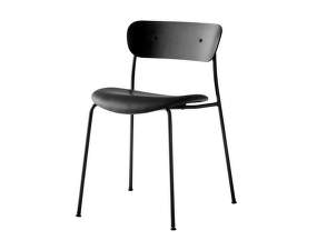 Židle Pavilion AV3, black lacquered oak/black leather