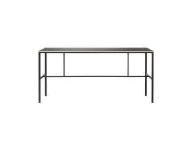 Vysoký stůl Mies H2, black/black linoleum/oak