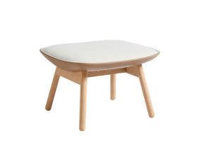 Ottoman Uchiwa, lacquered solid oak, Mode 009/Sense Nougat