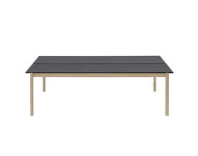 Stůl Linear System Table, Black Nanolaminate/Black ABS/Oak