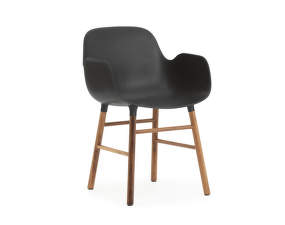 Židle Form s područkami, black/walnut