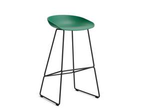 Barová stolička AAS 38 High Black Powder Coated Steel, teal green