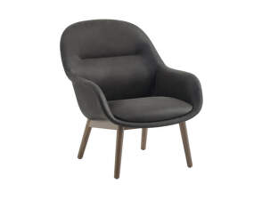 Křeslo Fiber Lounge Armchair Wood, grey/dark oak