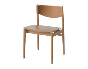 Jídelní židle Apelle Back Upholstery, cognac/oiled oak