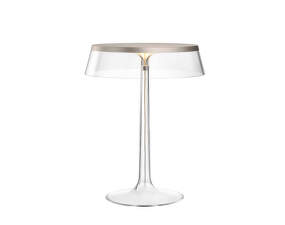 Stolní lampa Bon Jour, matte chrome/transparent