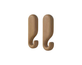 Nástěnný věšák Nob 8.5 cm 2ks, oiled oak