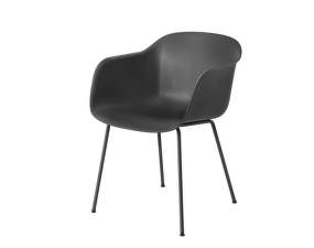 Židle Fiber Arm Chair, tube base, black