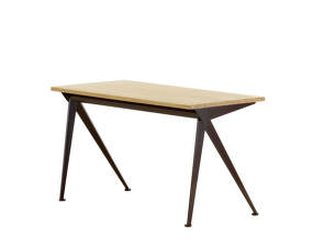 Stůl Compas Direction, solid natural oak top table/deep black base