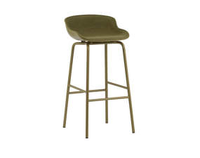 Čalouněná barová židle Hyg Barstool 75, olive/synergy