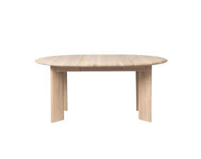 Jídelní stůl Bevel Extendable Ø117 - 167 cm, white oiled oak
