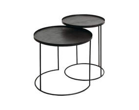 Odkládací stolek Round tray side table set, large/small