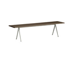 Lavice Pyramid Bench 12 190 cm, beige powder coated steel / smoked solid oak