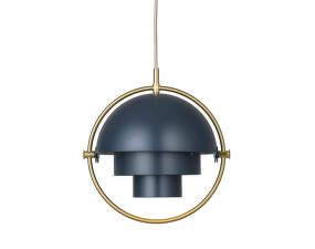 Závěsná lampa Multi-Lite Small, midnight blue/brass