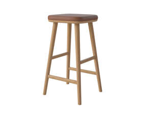 Barová stolička Flor 66cm, oiled oak/cognac