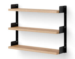 Police Tea Shelf, oak/black