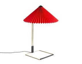 Stolní lampa Matin 380, polished brass / bright red