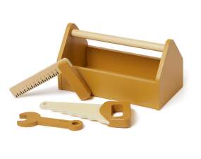 Dětský box s dřevěnými nástroji Play, mustard