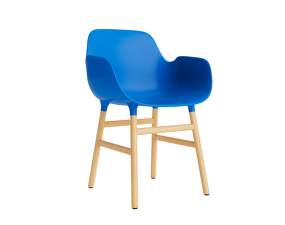 Židle Form s područkami,  bright blue/oak