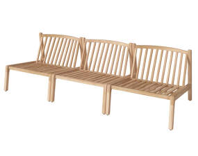 Třímístná zahradní pohovka Patio, untreated solid teak