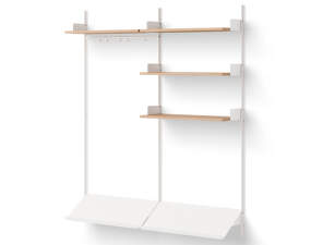 Policová sestava Wardrobe Shelf 3, oak/white