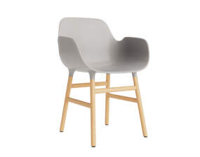 Židle Form s područkami, warm grey/oak