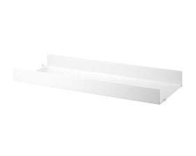 Police String Metal Shelf High Edge 78 x 30, white