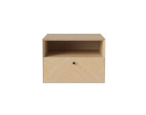 Nástěnná skříňka Luxe 1 drawer small, white oiled oak