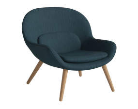 Křeslo Philippa Armchair, Baize - Fabric, Dust Blue, Oiled Oak