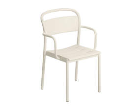 Židle Linear Steel Armchair, off-white