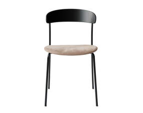 Čalouněná židle Missing Chair, Royal Nubuck - Almond 30256 / black lacquered oak