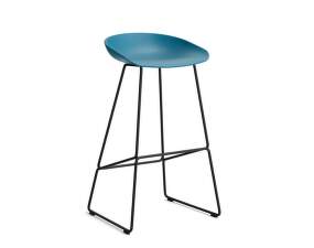 Barová stolička AAS 38 High Black Powder Coated Steel, azure blue