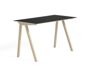 Stůl Copenhague CPH 90, water-based lacquered oak/black linoleum