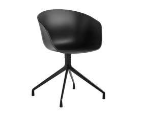 Židle AAC 20, Black Powder Coated Aluminium/Black