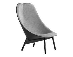 Křeslo Uchiwa, black solid oak, Steelcut Trio 124/Sierra SI1001