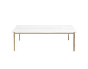 Stůl Linear System Table, White Laminate/White ABS/Oak