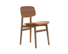 Čalouněná jídelní židle NY11, smoked oak / dunes leather Cognac 21000