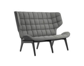Sofa Mammoth, black oak / Wool - Light Grey 1000