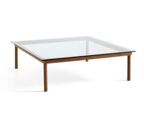 Konferenční stolek Kofi 120x120, walnut/clear