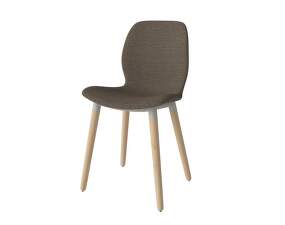 Jídelní židle Seed Wood Upholstered, white pigmented oak / Memory dark beige