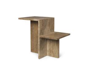 Odkládací stolek Distinct, dark brown travertine