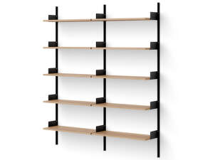 Policová sestava Library Shelf 1900, oak/black