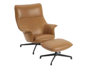 Křeslo Doze Lounge Chair & Ottoman, Refine Leather Cognac / anthracite
