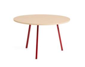 Jídelní stůl Loop Stand Table Round Ø120, oak/maroon red