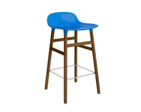 Barová židle Form 65 cm, bright blue/walnut