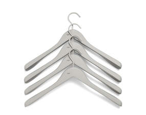 Ramínka Soft Coat Hanger Wide Grey, set 4ks