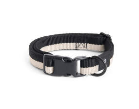 Obojek pro psa Dogs Collar Flat S/M, black/white