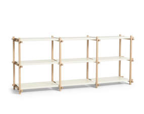 Policový systém Woody Low, almond white