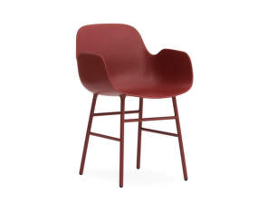 Židle Form s područkami, red/steel