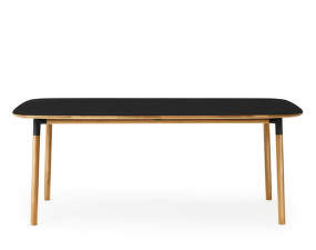 Stůl Form 95x200 cm, černá/dub