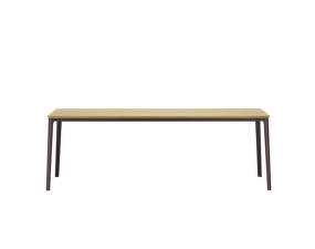 Jídelní stůl Plate 100x220, natural oak table top/chocolate base